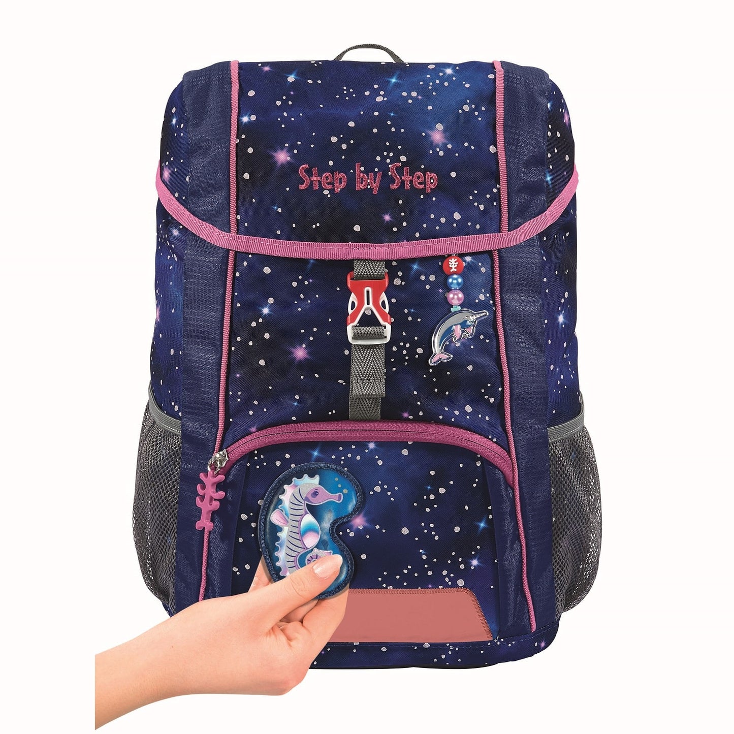 Kinderrucksack KID REFLECT Star Seahorse Zoe 3-teilig