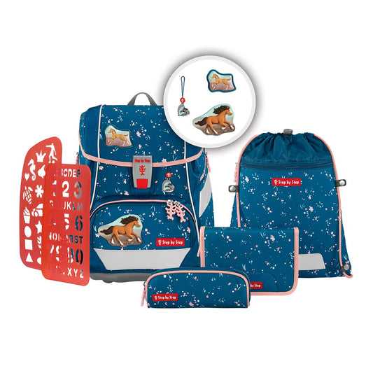 Schulranzen-Set 2IN1 PLUS Wild Horse Ronja 6-teilig