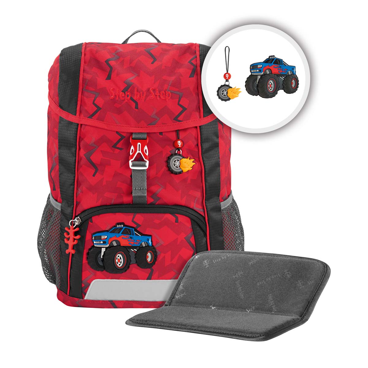 Kinderrucksack-Set KID Monster Truck Rocky 3-teilig