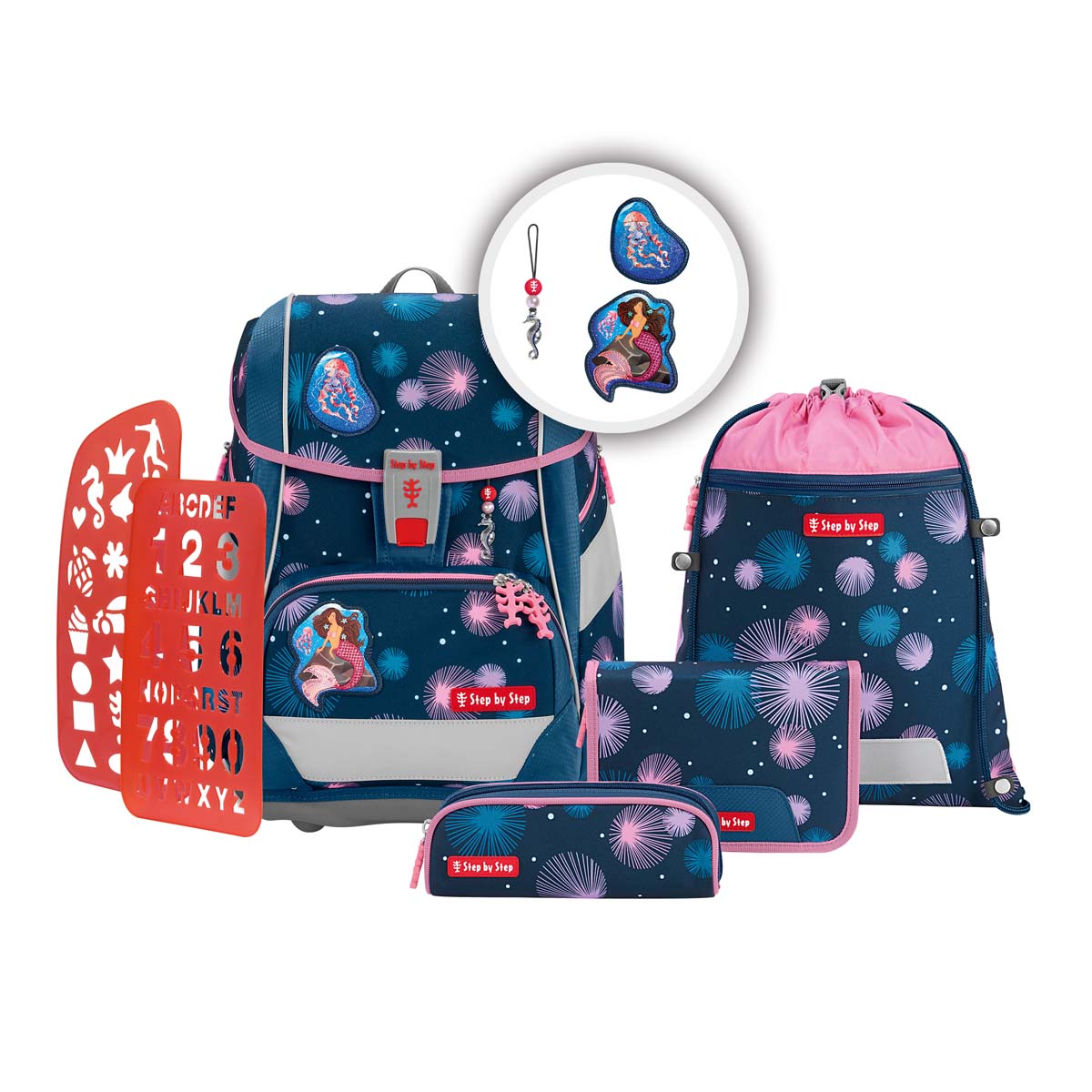 Schulranzen-Set 2IN1 PLUS Mermaid Delia 6-teilig