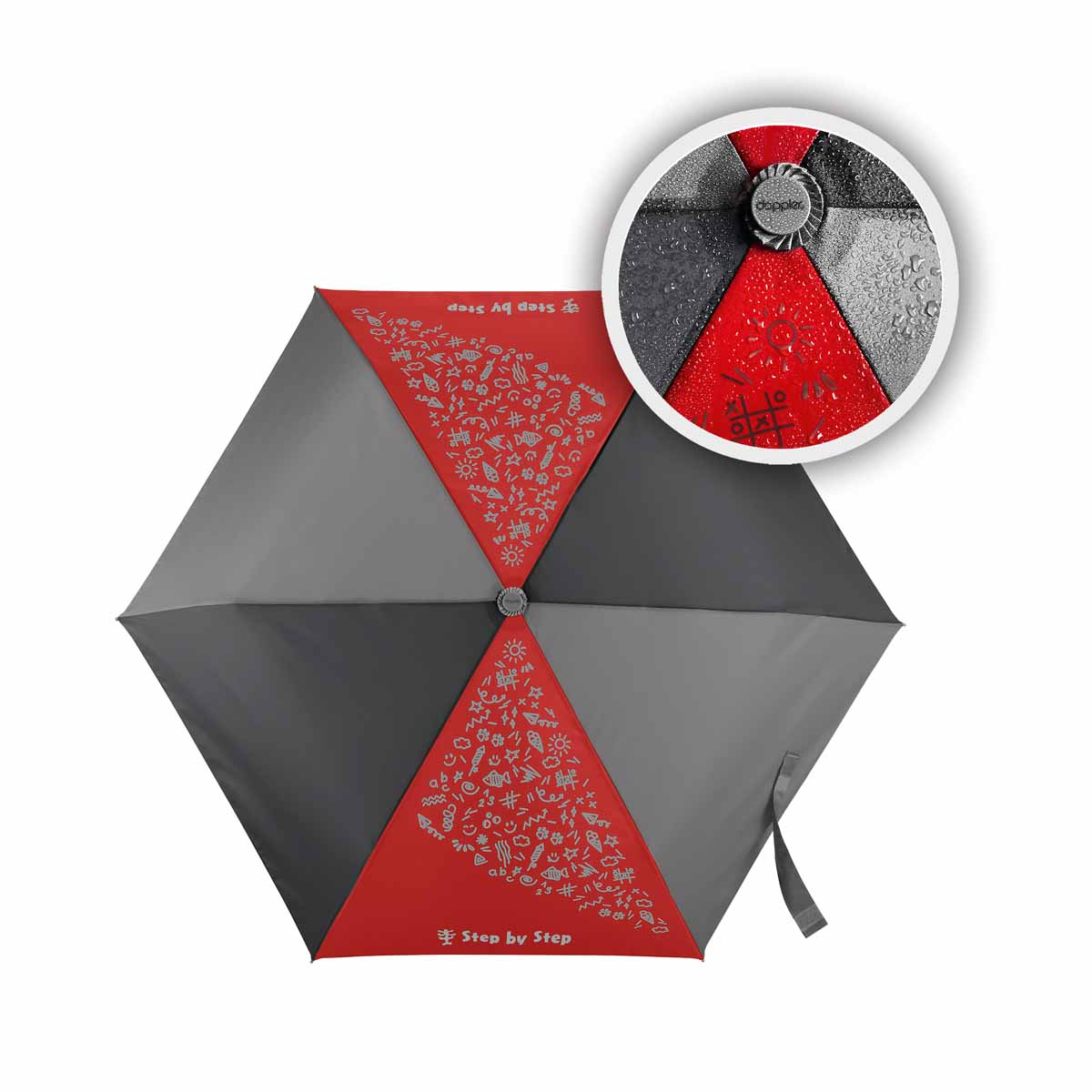 Regenschirm Magic Rain EFFECT Rot