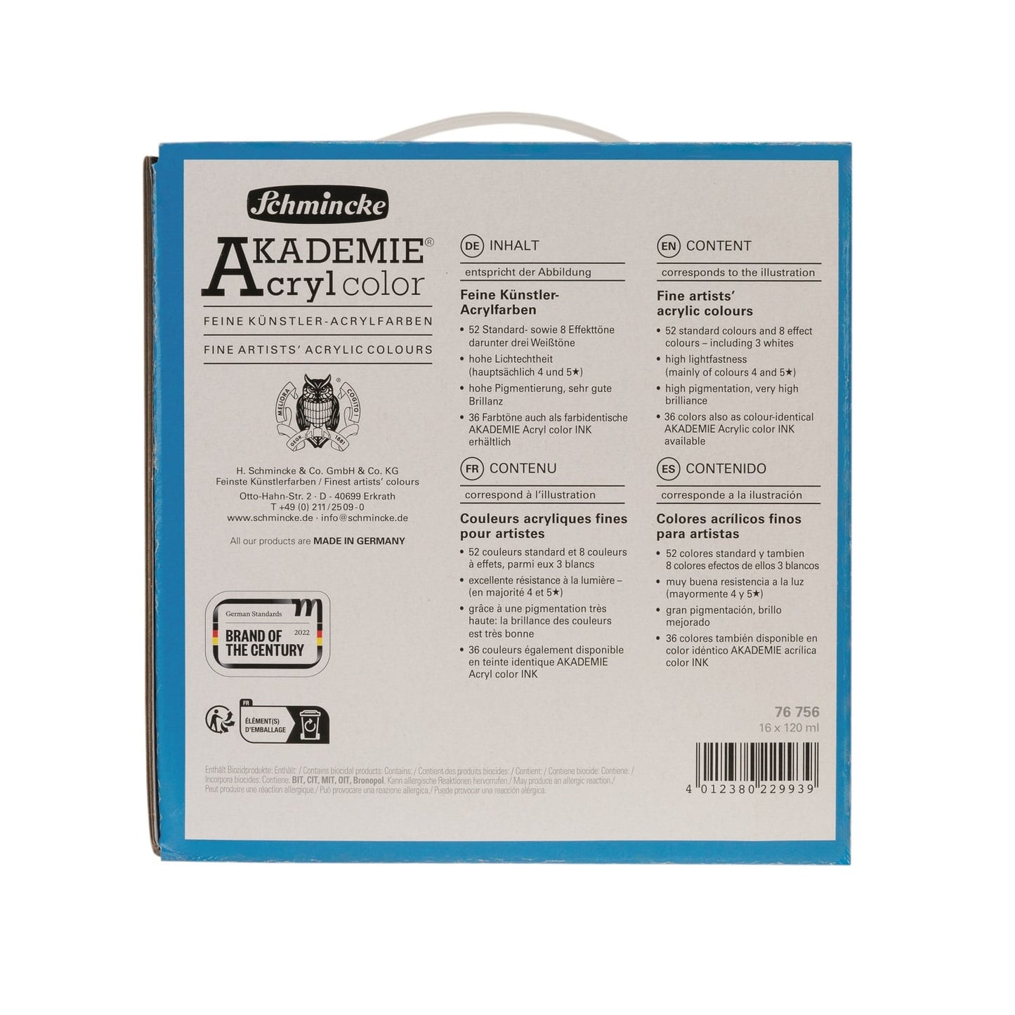 Akdemie Acrylfarben-Set 16x120 ml