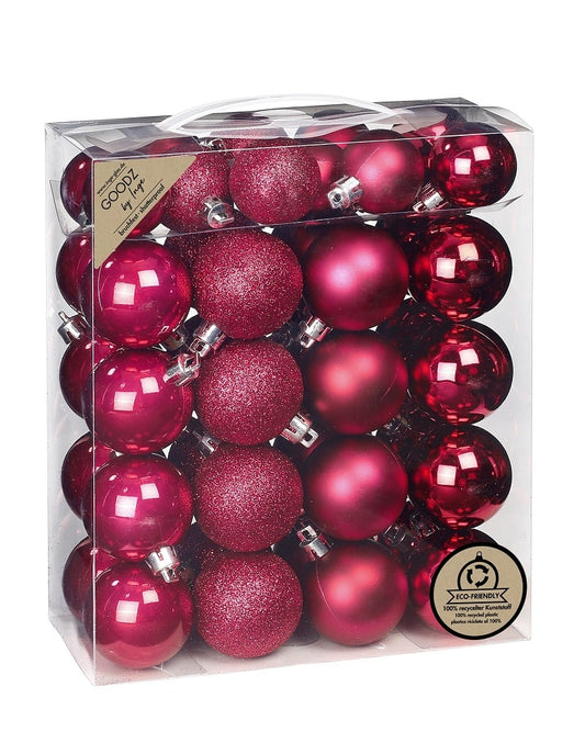 Weihnachtskugeln 44 Stück 4-5 cm Berry-Kiss, Kunststoff