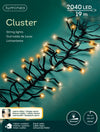 Lichterkette Cluster 2040 LED 19 m, 2-farbig: warm weiß/klassisch warm