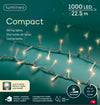 Lichterkette Compact 1000 LED 22,5m warm weiß, transparentes Kabel