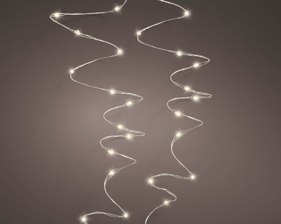 Lichterkette String Lights 180 LED 9 m warm weiß, Silberdraht