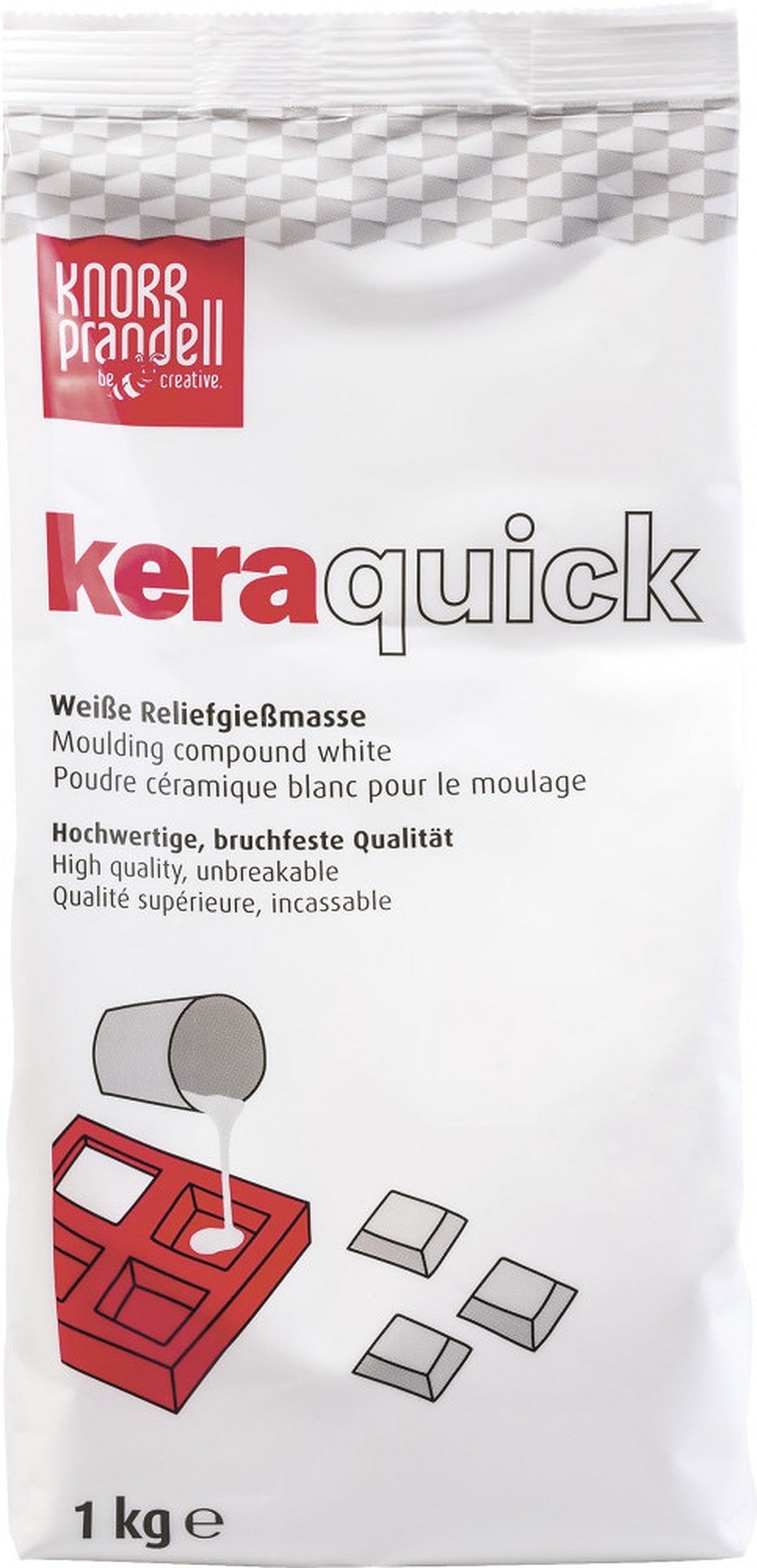 Gießmasse Keraquick 1 kg Weiß