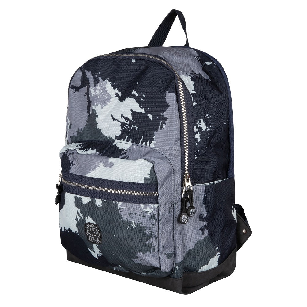 Schulranzen L Faded Camo Grey