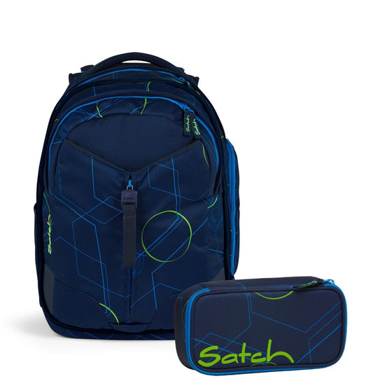 Schulrucksack-Set MATCH Blue Tech 2-teilig