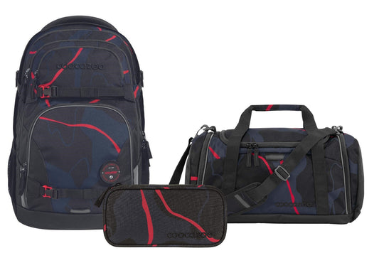 Schulrucksack-Set PORTER Lava Lines 3-teilig