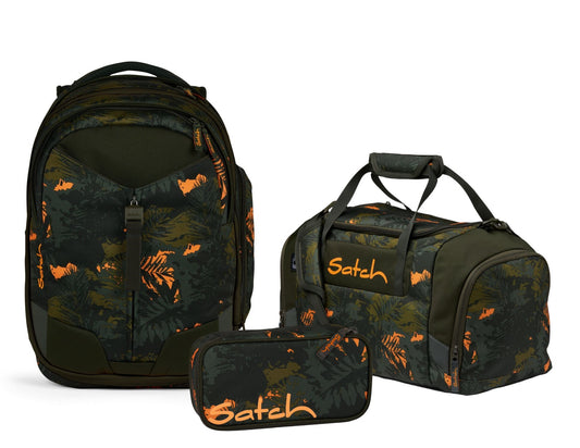 Schulrucksack-Set MATCH Jurassic Jungle 3-teilig