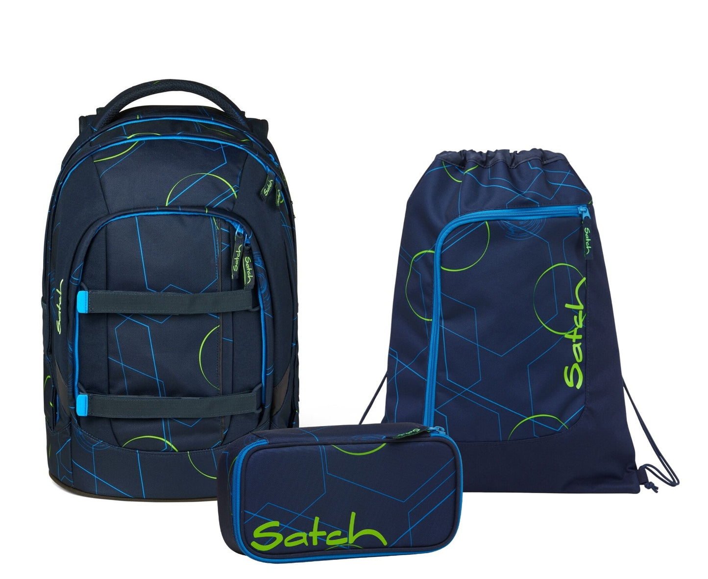 Schulrucksack-Set PACK Blue Tech 3-teilig