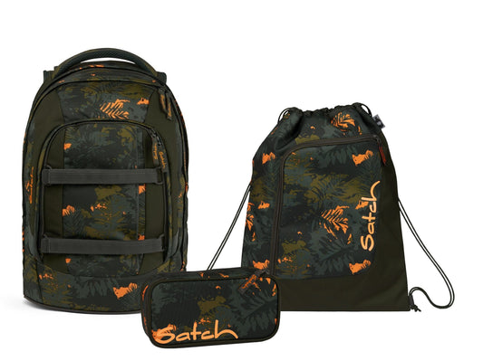 Schulrucksack-Set PACK Jurassic Jungle 3-teilig