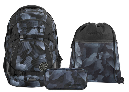 Schulrucksack-Set MATE Grey Rocks 3-teilig