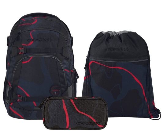 Schulrucksack-Set MATE Lava Lines 3-teilig