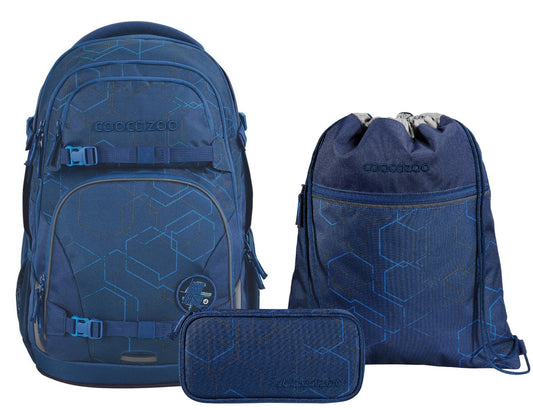 Schulrucksack-Set PORTER Blue Motion 3-teilig