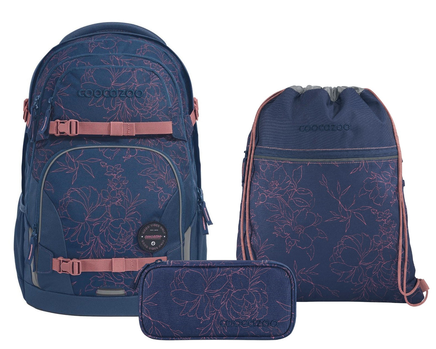 Schulrucksack-Set PORTER Sweet Rose 3-teilig