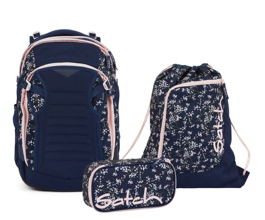 Schulrucksack-Set MATCH Bloomy Breeze 3-teilig