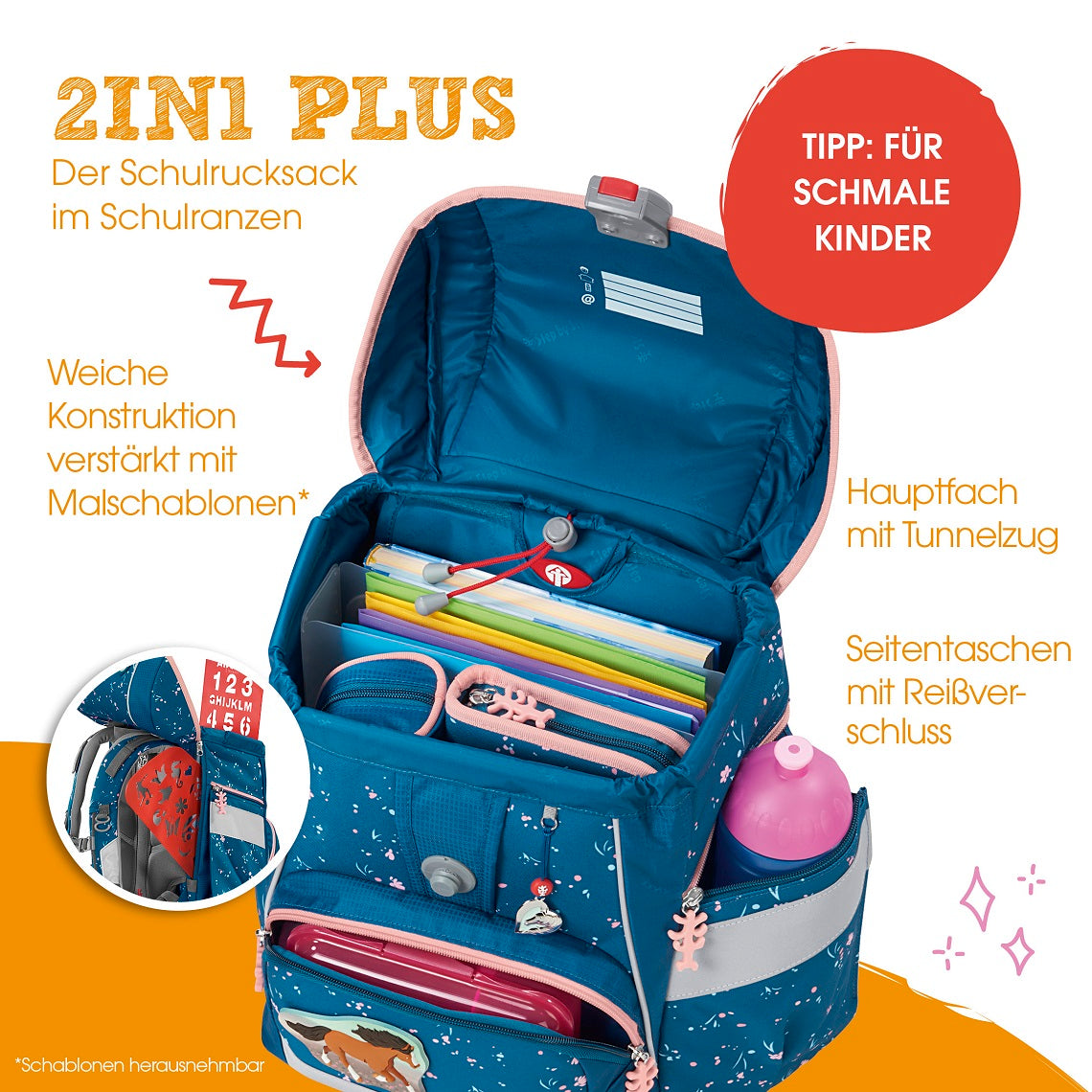 Schulranzen-Set 2IN1 PLUS Ninja Yuma 6-teilig