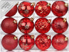 Weihnachtskugeln 12 Stück 6 cm Rot, Kunststoff